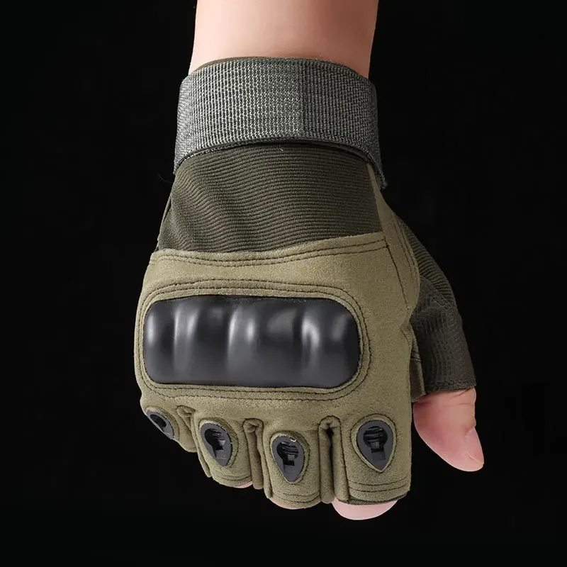 Men's Outdoor Military Tactical Gloves Air Gun Sports Half Finger Gloves Military Combat Shooting Hunting Protective
