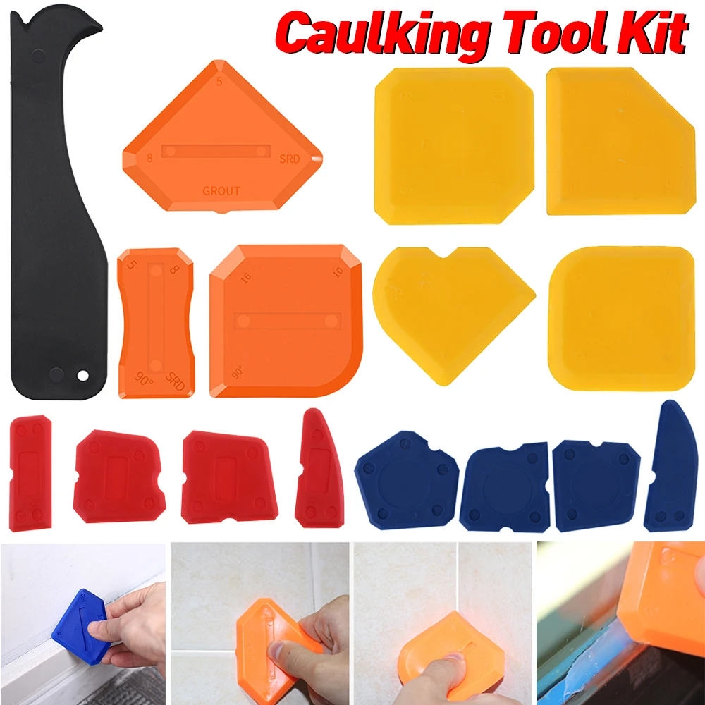 24PcsCaulkingToolKitJointSealantSpreaderSpatulaScraperEdge