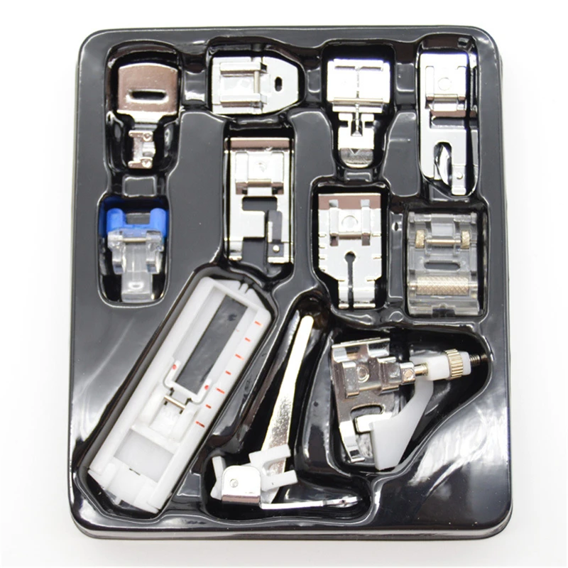 16 Piezas Prensatelas De Aguja Para Brother Tz1-B651, Tz1-B652 8 Mm