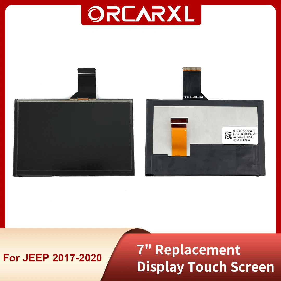 지프 나침반용 OEM LCD 디스플레이 및 터치 스크린, 2017-2019 년 TDO-WXGA0700K00057-V1 라디오 디스플레이, 7 인치