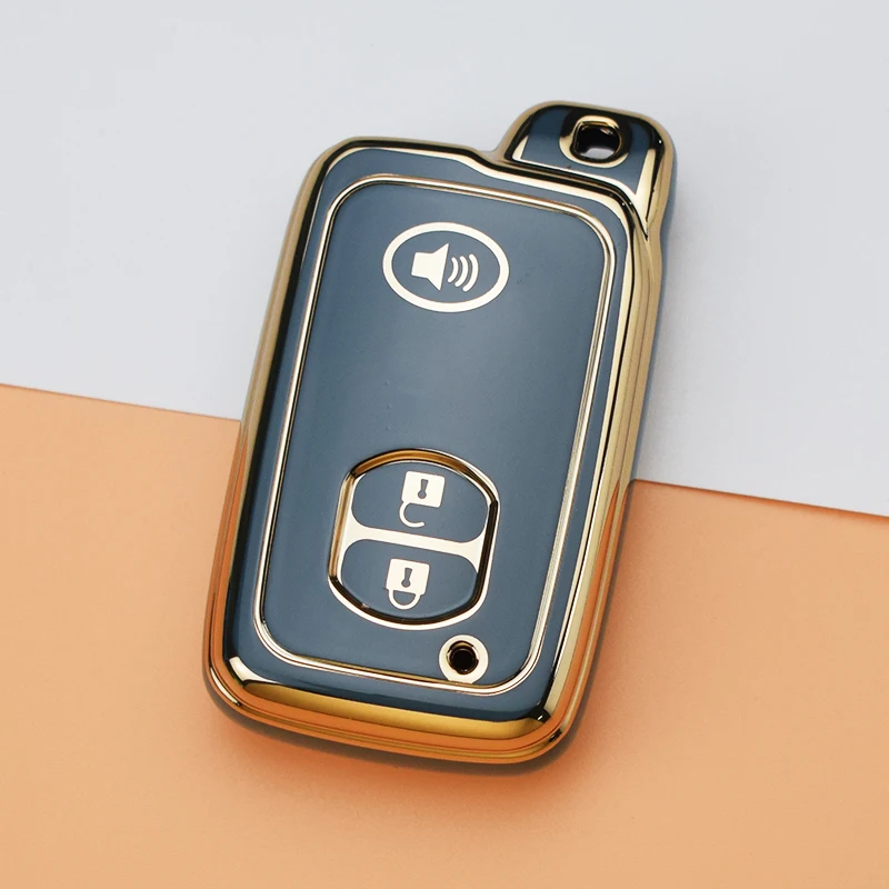 Soft TPU Car Key Case Cover key case cover key case for Toyota Aqua RAV4 Land Cruiser Camry Prado Corolla Prius Keyless Remote Fob 2 3 Buttons 2013 2014
