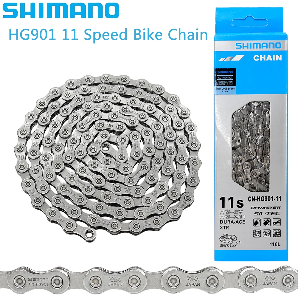 SHIMANO 11 Speed Bicycle Chain CN HG901 MTB Road Bike Chain 116L