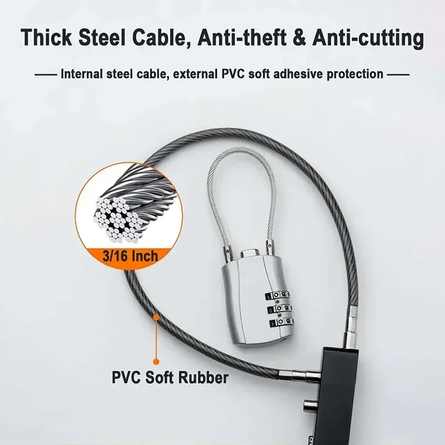 4 Digit Combination Cable Lock Reset Code for Bike Locker File Cabinet Padlock Hardware Furniture Anti-theft Lock 4