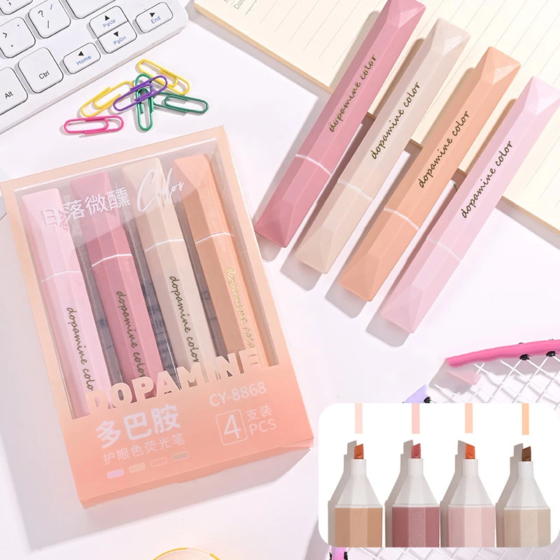 빠른 건조 컬러 스테레오 라인석 노트북, 학생 마크 키, 형광펜, 인스타그램, 신제품