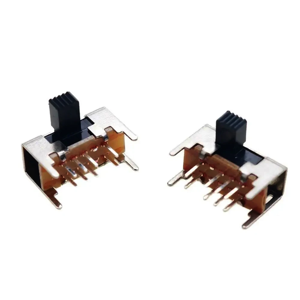 10piece SK23D05 G6 panel PCB 8-pin 3-position 2P3T DP3T sliding switch side knob straight foot handle to toggle power
