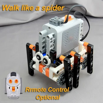 MOC 66844 Set di Costruzioni Robot Esapode Camminante, Funzioni Motorie Bioniche Tecniche, Giocattolo Educativo STEM Fai-da-te per Bambini, Regalo