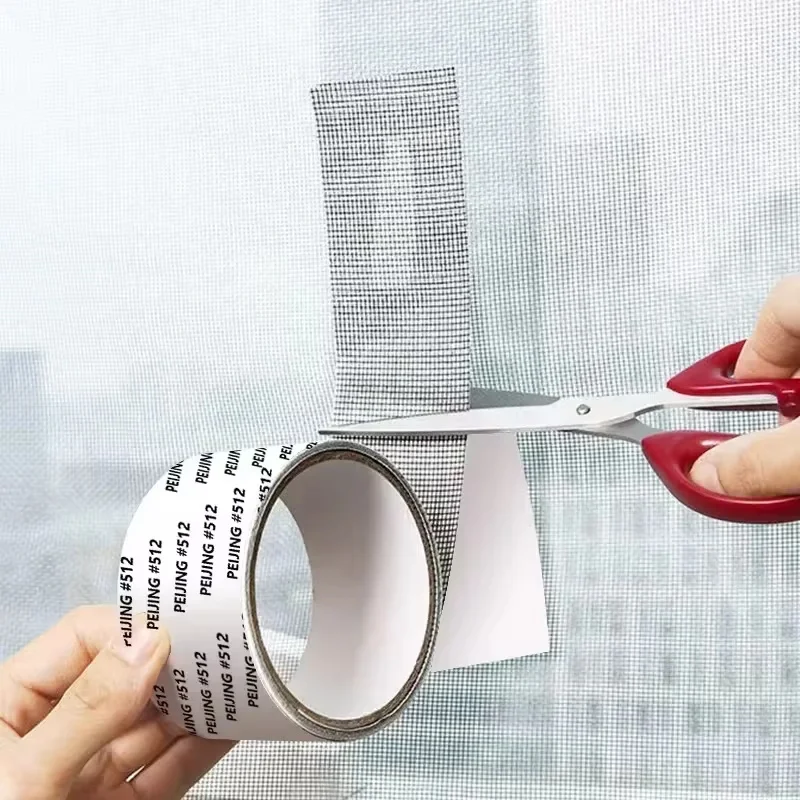 Window Screen Repair Tape 1 Roll Self Adhesive Mesh for Door Window Net Broken Holes Repairing Fix Patch Anti Insect Mosquito