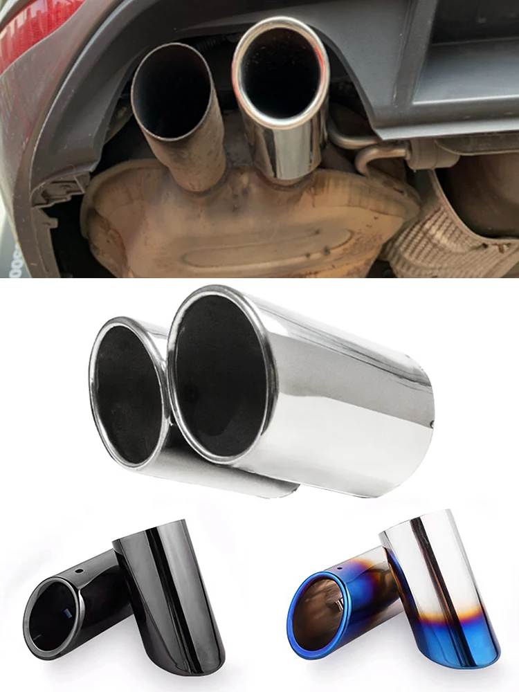 Auto Endrohr Auspuff Schall dämpfer Spitze Rohr abdeckung für vw touran 5t1 tiguan mk2 golf mk7 polo 6r jetta mk6 Autozubehör – Detail 1