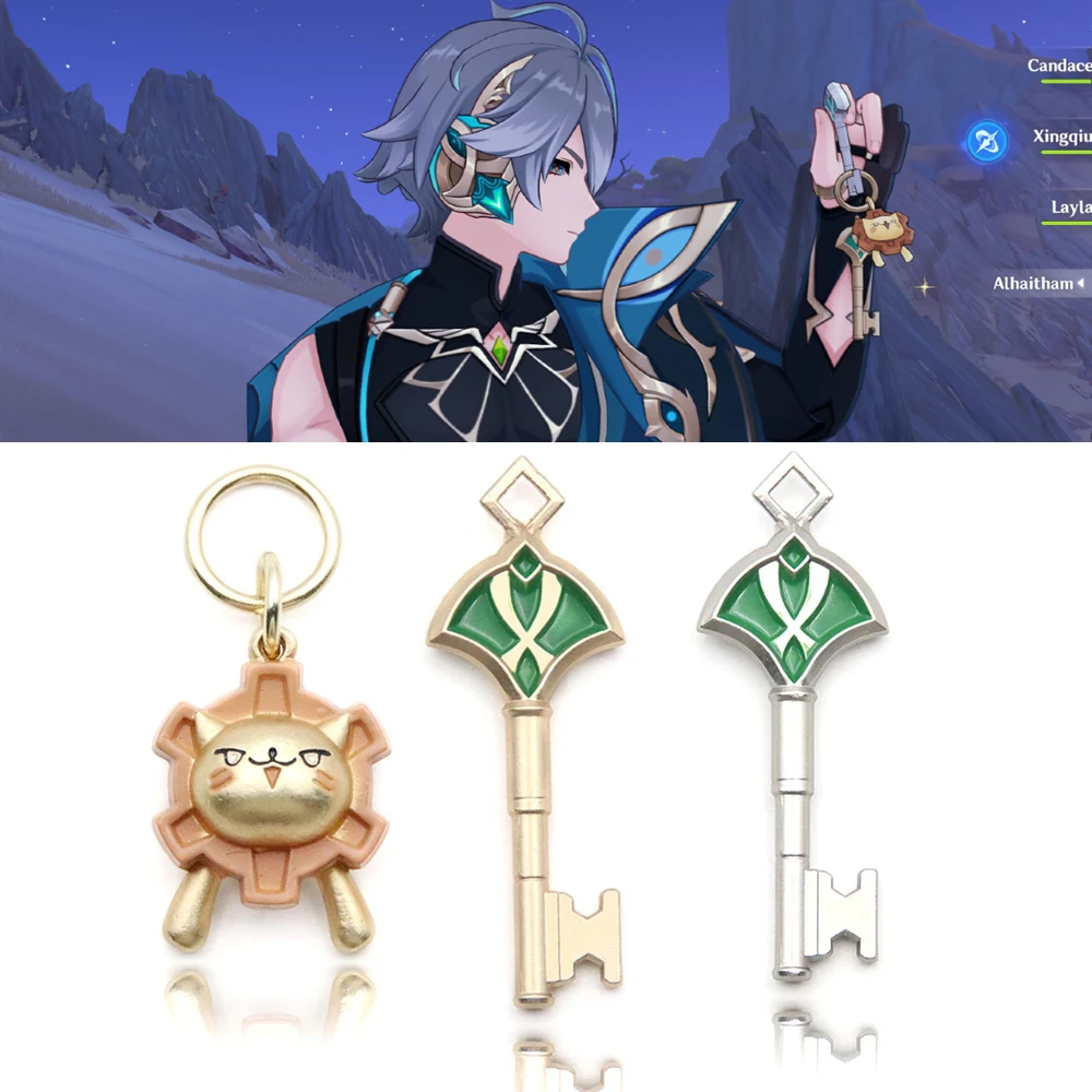 Genshin Impact: Alhaitham | Metal Keychain Cosplay Props 20 Genshin Impact Sumeru Keychain Cosplay Props
