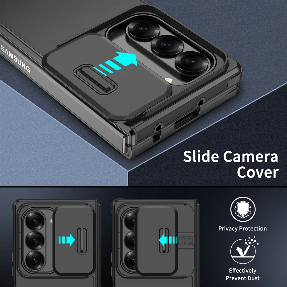 Luxury Slide Camera Protection Shockproof Armor Phone Case - Premium Back Cover