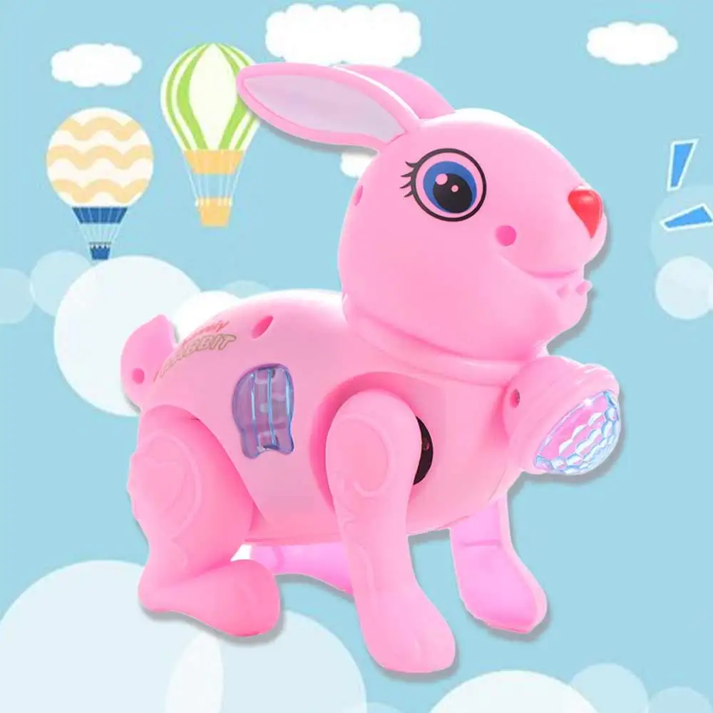 

Traction Rope Electronic Walking Rabbit Toy Cartoon Little Rabbit Music Electric Walking Choldren Toys