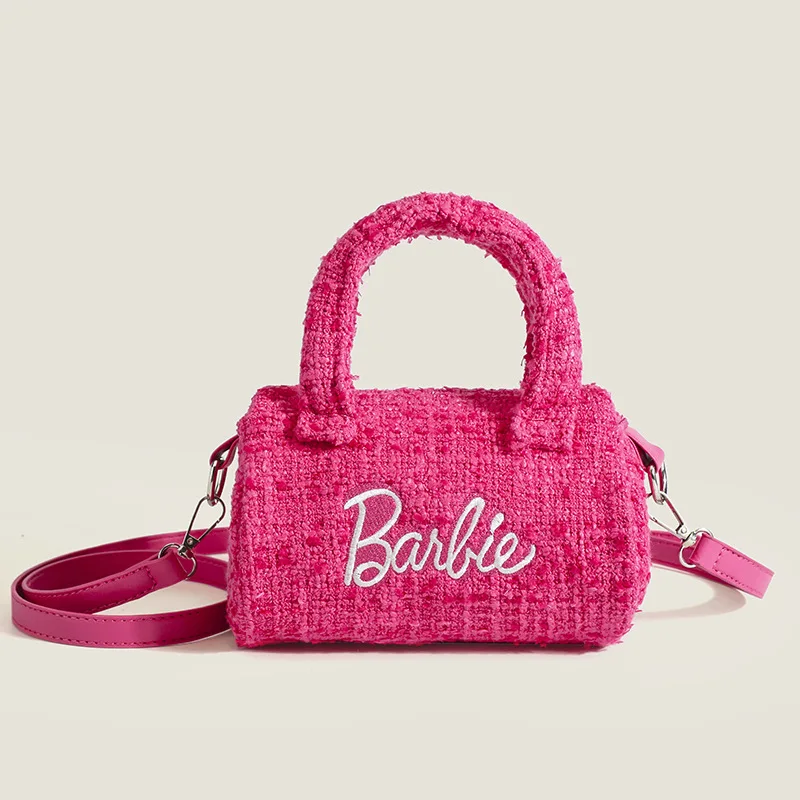Barbie Bag Autumn Winter Bucket Bag Messenger Shoulder Bag Handbag Kawaii Coin Purse Fashion Princess Girls