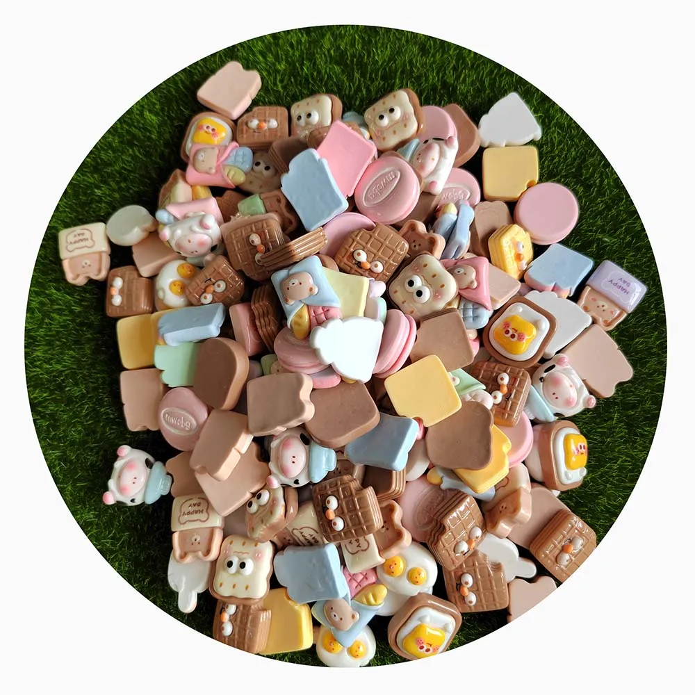 

Миниатюрный мультяшный завтрак, потрясающая искусственная смола, еда для кукольного домика, Миниатюрные аксессуары для украшения дома для детей