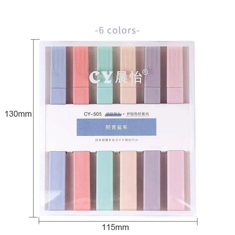 Highlighter Marker Highlighter Pen Marker Pen Korean Stationery Colored Markers Back To School Aesthetic Supplies