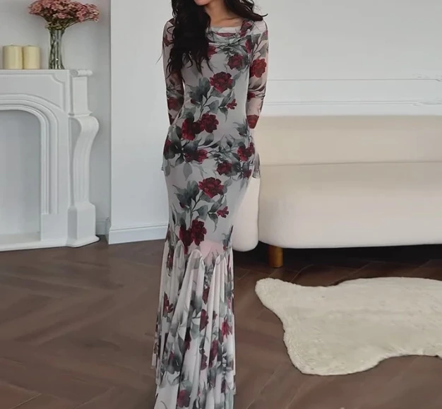 Fashion Summer Dresses 2024 Pure Desire Style French Tea Break Slimming Fish Tail Package Hip Skirt for Women 1