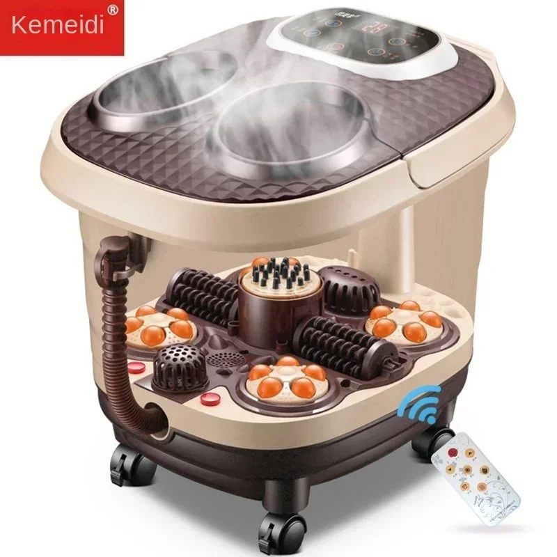 Automated Chiropody Pool-Electric Heat Bubbles for Pedal Pampering Full-Service Foot Basin Effervescent Foot Care Vessel