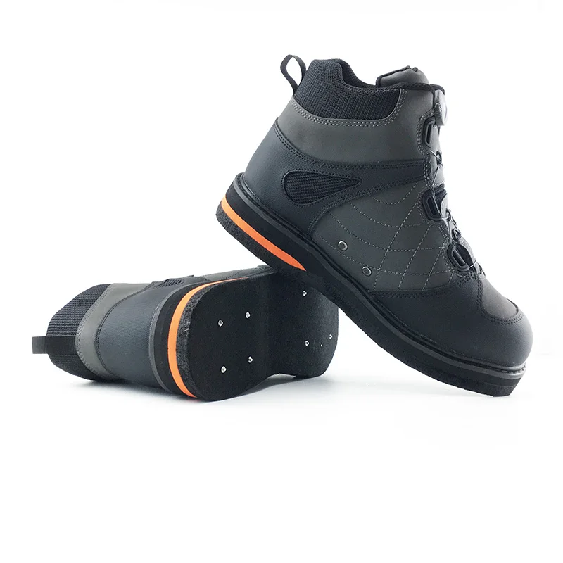 Fly Fishing Aqua Shoes Self-lock Felt Sole Mesh Fabric Boots Wear-resistant Outdoor Non-slip