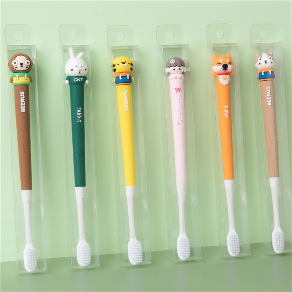 Cute Dinosaur Cartoon Child Toothbrush Ultra-fine Soft Toothbrush Adult Kids Tooth Brush Teeth Deep Cleaning Portable
