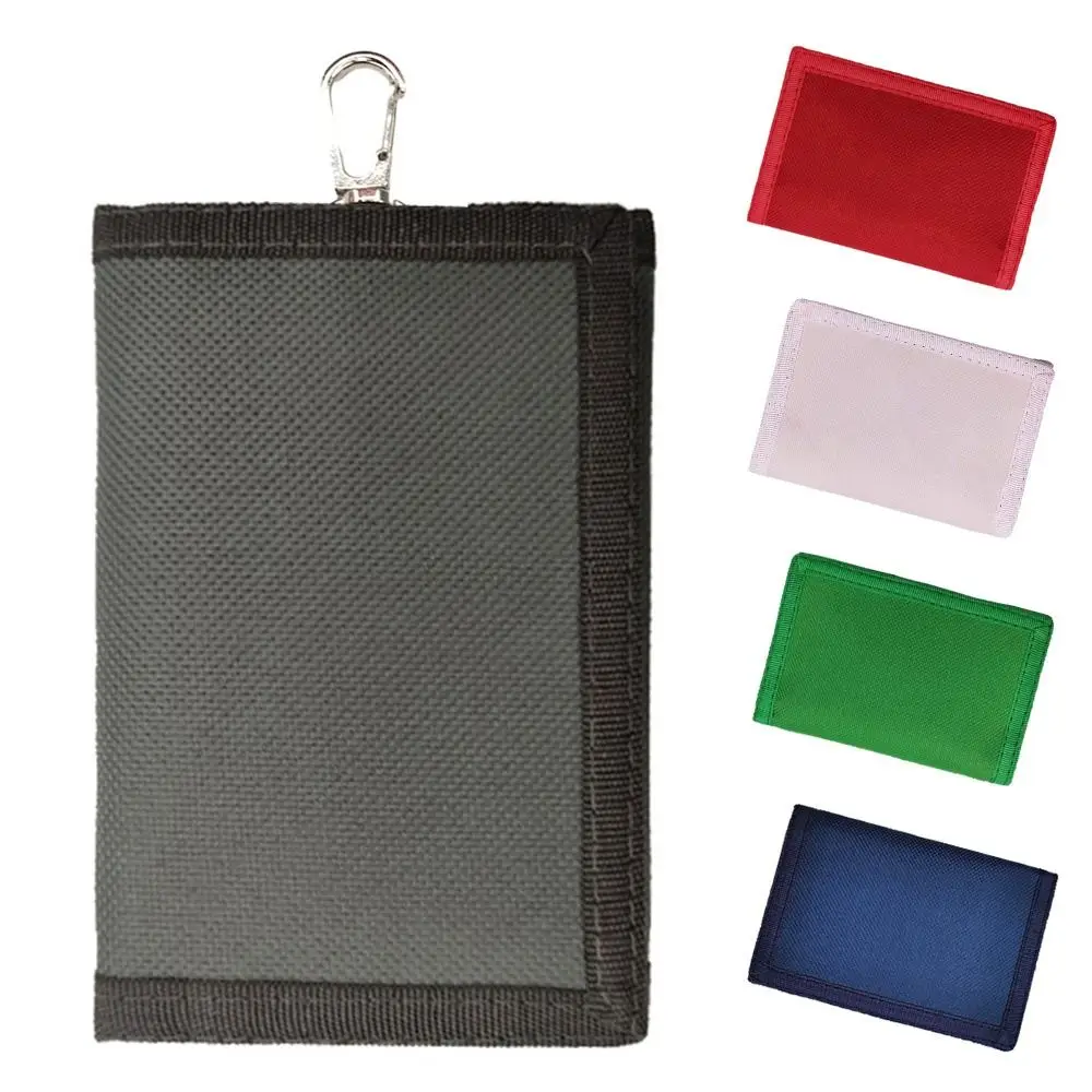 1PC Portafogli Regali Portafoglio sottile Portafoglio sportivo a tre ante Portafogli in tela per esterni con cerniera Portamonete da viaggio Porta carte Regali - immagine 2