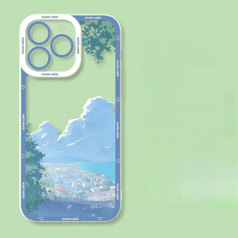 Sakura Blossom Anime Town Phone Case