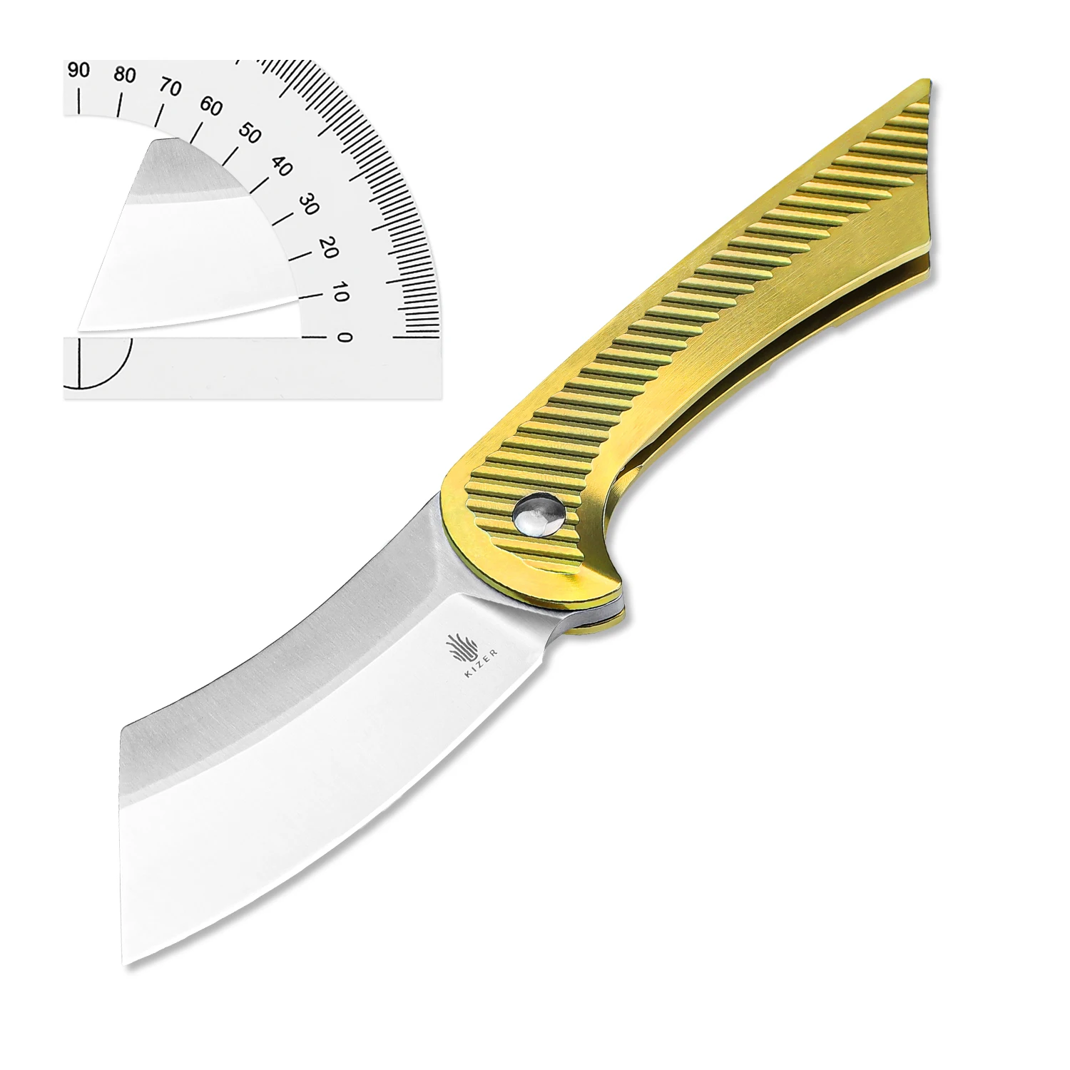 Kizer Survival Knife Dawn Ki3673A1 2024 New Titanium Handle with S35VN Steel Blade Outdoor EDC Knife 2