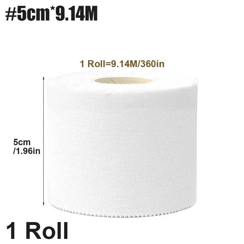 2.5/3.8/5cm 9.1Meters Sport Athletic Waterproof Cotton White Boxing Adhesive Tape Strain Injury Support Sport Binding Bandage - Image 8