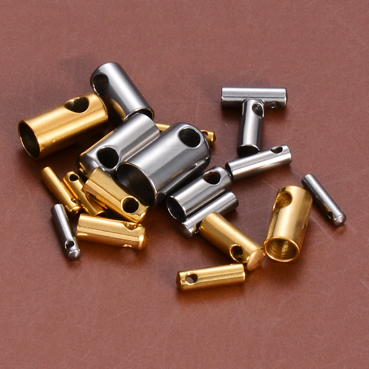 1mm-4mm 20pcs 스테인레스 스틸 Clasps 후크 코드 엔드 캡 쥬얼리에 대 한 코드 팔찌 목걸이 만들기 DIY 쥬얼리 결과