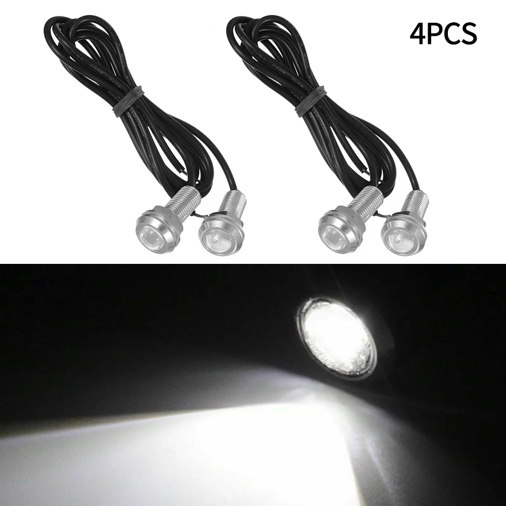 4pcs White LED Boat Light Silver Waterproof Outrigger Spreader Transom Underwater For Cars Trucks Trailers 3w 12V Vehicle Parts