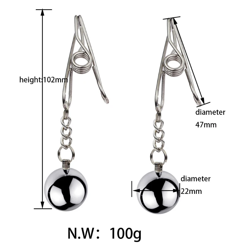 Nipple Clips Sex Toys Stainless Metal Chain Breast Clip Sucker for Couples