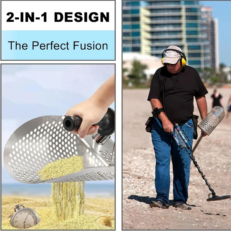 Sand Scoop for Metal Detecting Metal Detector Beach Finds Scoop Equipment Garden Gadgets Utensils Supplies Sand