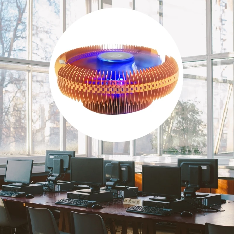 CPU 공기 냉각기 고성능 파란색 LED CPU 공기 라디에이터 유압 베어링 팬