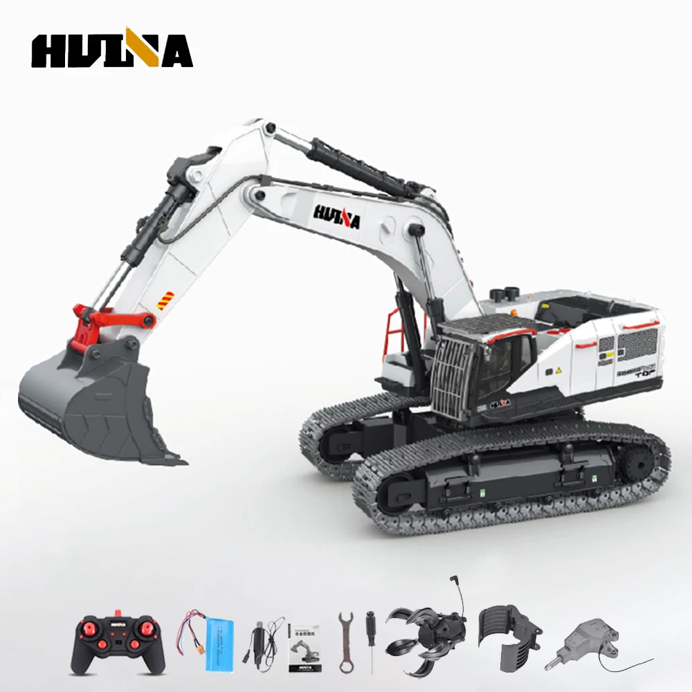 RC construction toy Huina 1594 Full Metal Remote Control Excavator 1/14 Electric Heavy Duty 22 Channels RC Excavator For Children Toys Model