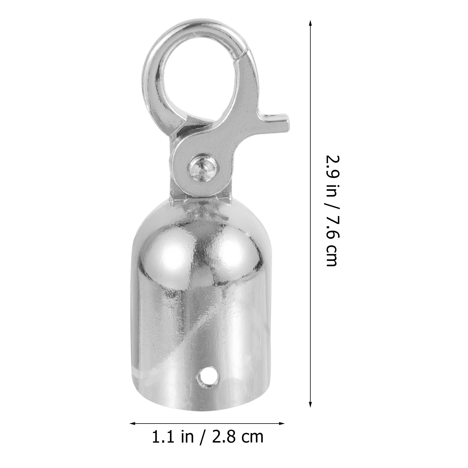 3 Pack Rope End Stop Stopper Cord Ends Fence Decorate Decking Fittings Lock Stainless Steel Cap with Hook Snap