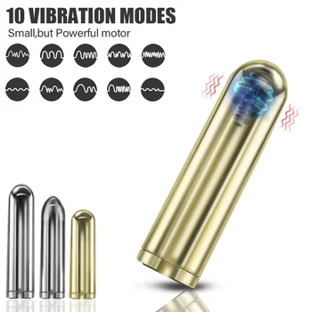 Vagina Massage Pulse Thrusting  Dildo Sex Toys for Woman 10 Speeds G-Spot Clit Stimulation Mini Bullet Dildo Vibrators 2