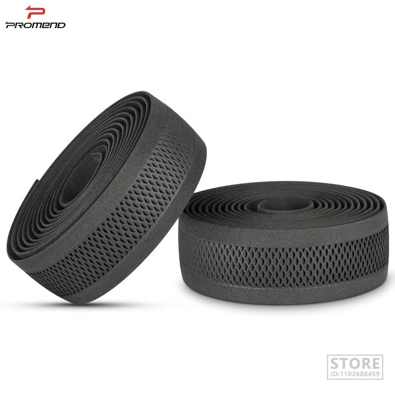 PROMEND Road Bike Handlebar Tape Mesh Design Cycling Steering Wheel Anti-slip Shock Absorption Handle Grip Wrap Straps bike handlebar tape