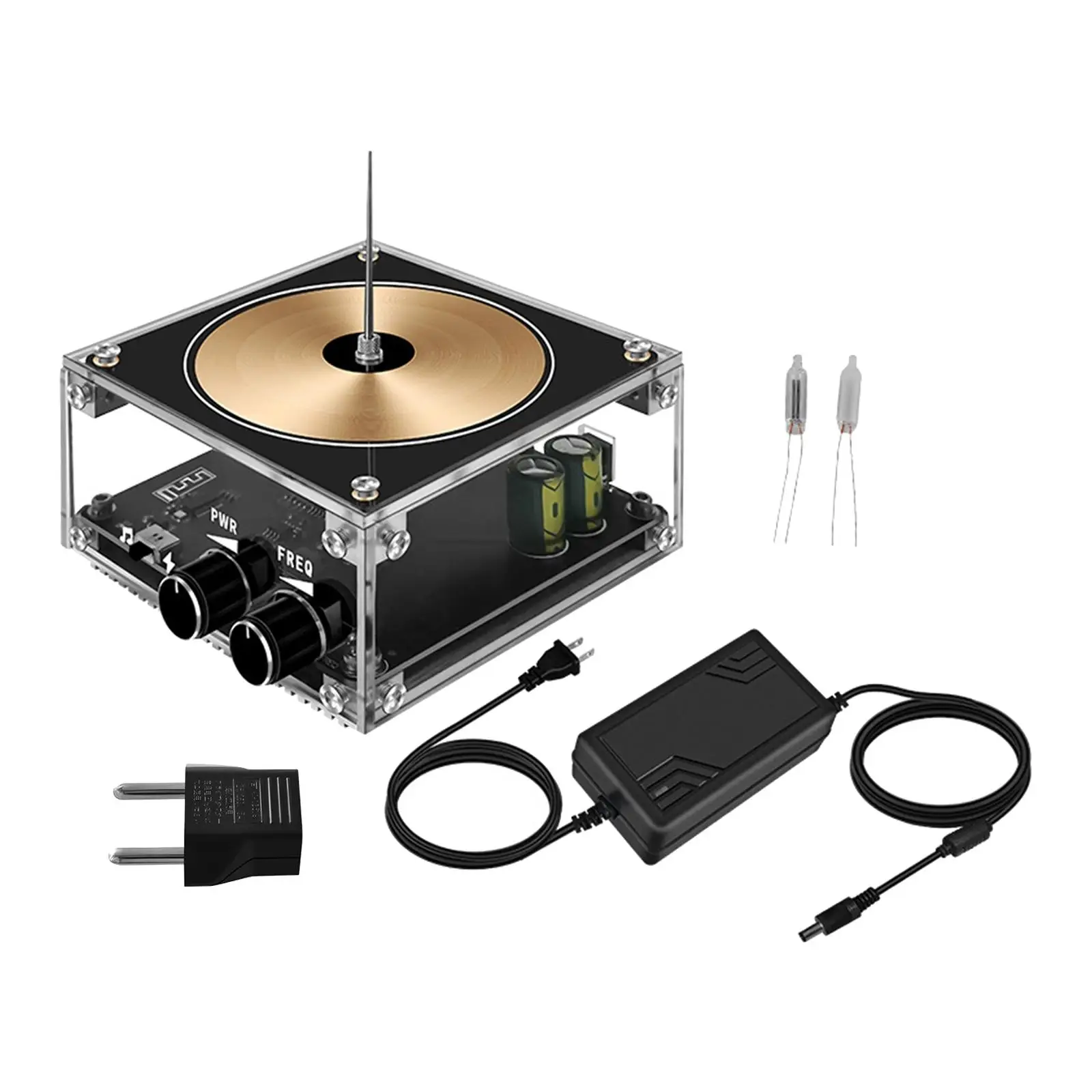 

Artificial Lightnings Toy Touchable Science Teaching Experiment Electronic Touchable Loudspeaker Desktop Toy for Experiment Room