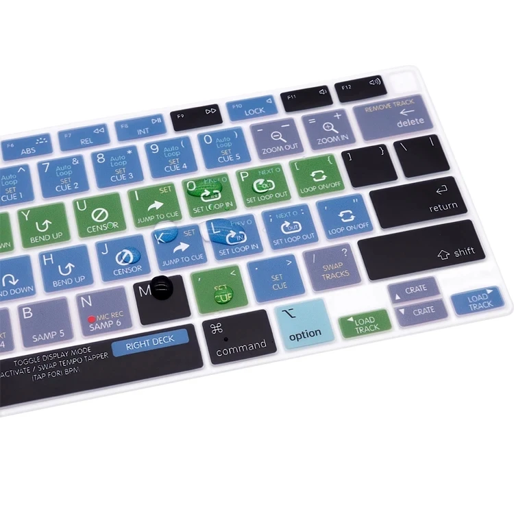 Serato DJ Hotkey Keyboard Cover Skin for MacBook Air 13" with Touch ID MODLE A2179 and A2337 Apple M1 Chip US Layout