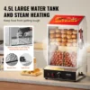 Hot Dog Steamer, 39QT, 2-Tier Hot Dog Hut Steamer, 86℉~185℉ Temperature Control, Electric Bun Warmer with Tempered Glass Slide D 4