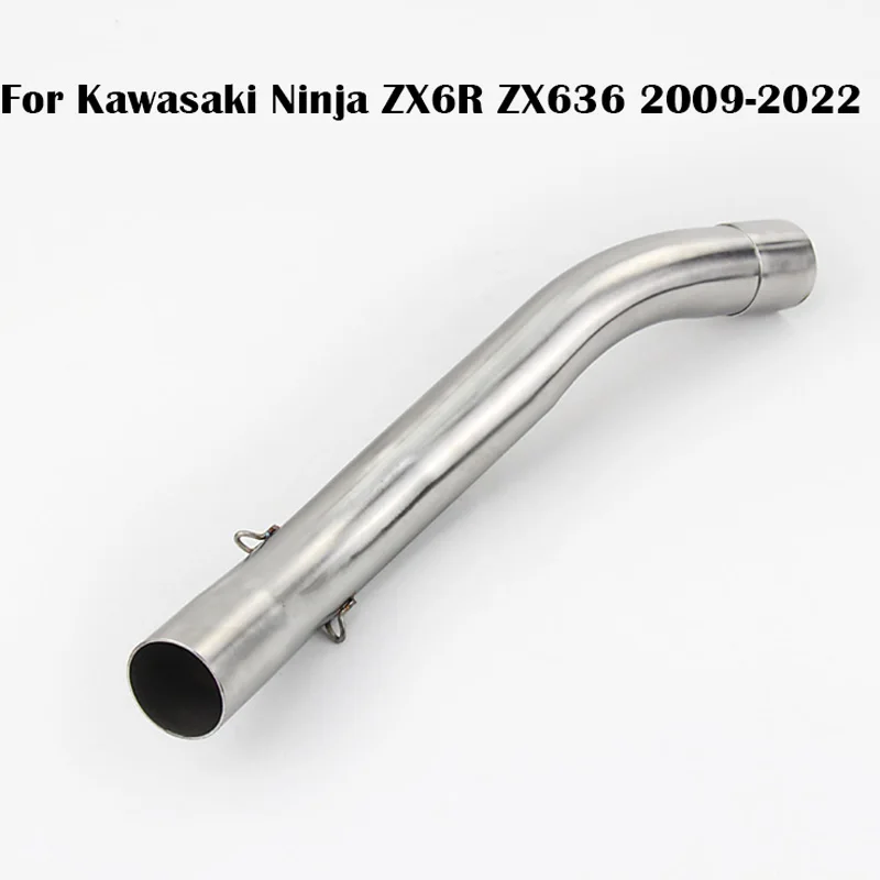 

For Kawasaki Ninja ZX6R ZX636 2009-2022 Motorcycle Exhaust System Mid Middle Connect Link Pipe Slip On 51mm Muffler Escape