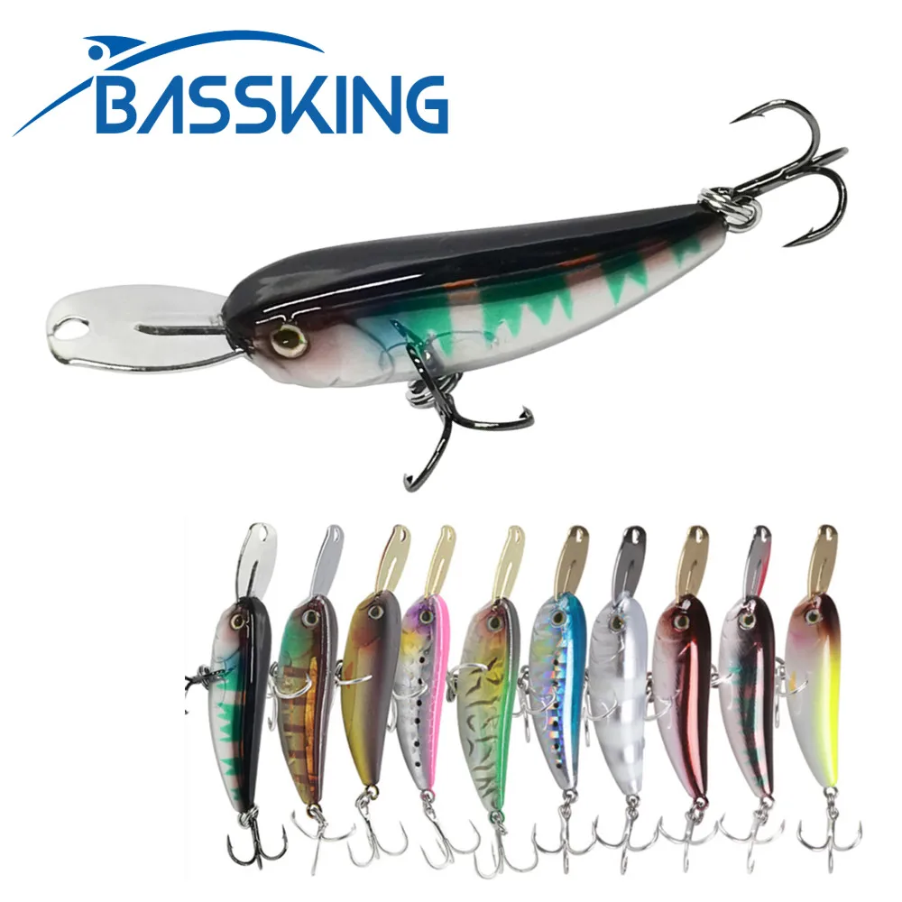 

BASSKING Japan Design Sinking Fishing Lures 40mm 5.5g Minnow Bait Artificial Hard Bait Wobblers Freshwater Pesca Carp Tackle