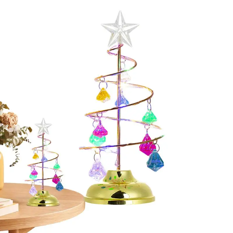 

Спиральная светодиодная подсветка для рождественской елки, безопасное освещение для дорожек, портативные рождественские украшения для сада
