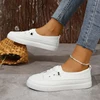 Wear-resistant, Lightweight, Breathable Solid Color Flat Sneakers, Comfortable Casual Running Shoes Zapatillas Deportivas Mujer 2