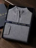 CHICUU Men's 100% Cashmere Sweater Zipper Pullover Mock Neck Long Sleeve Basic Cashmere Knitwear Autumn Winter Clothing Tops 4