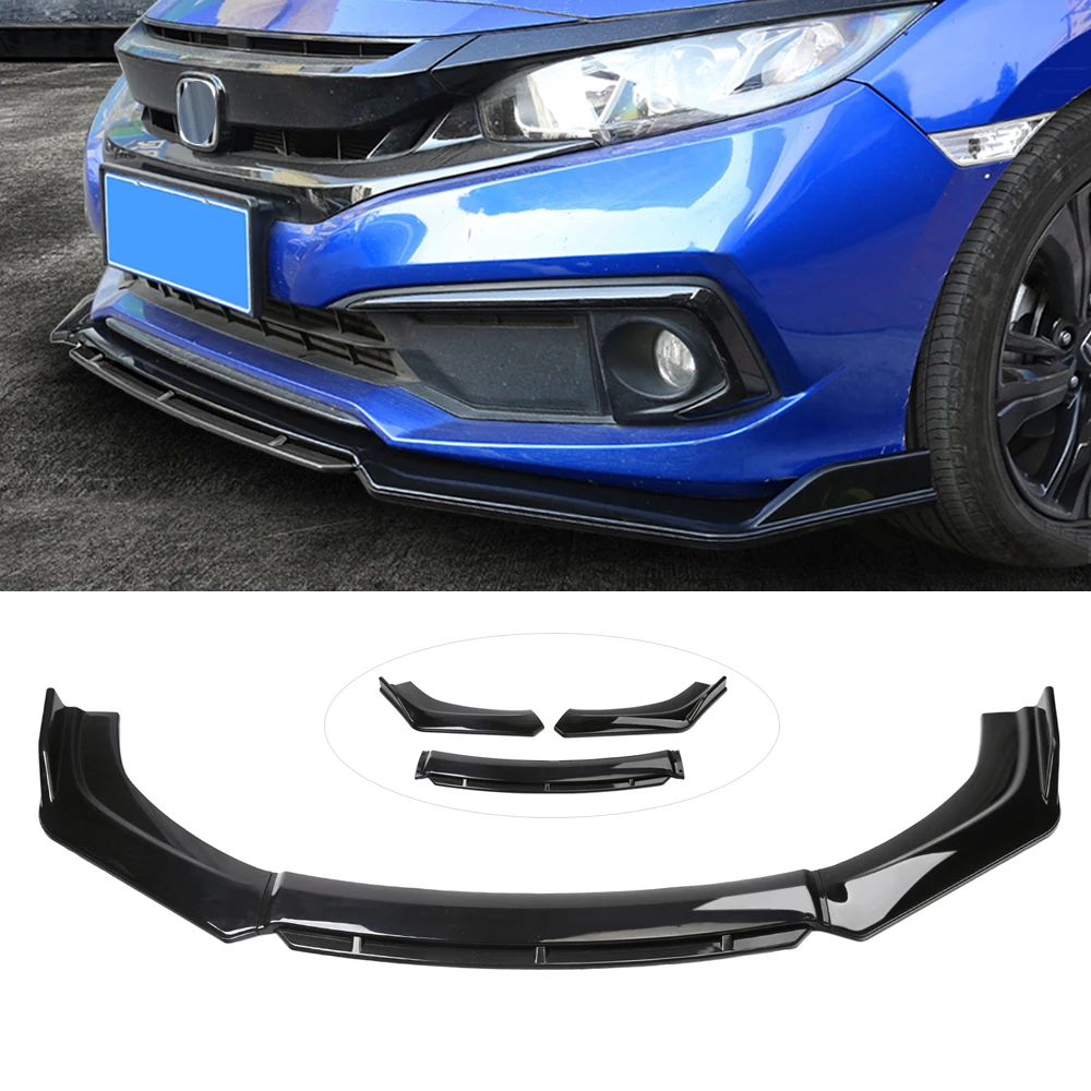 Universal Car Front Bumper Lip Chin Spoiler Splitter Diffuser Bodykit Exterior Accessories Parts 4Pcs/Set