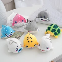 2023Cartoon Creative Marine Animal Series Plush Keychain Pendant Doll Kids Cute Shark Sea Lion Stuffed Plush Toys Children Gift 1