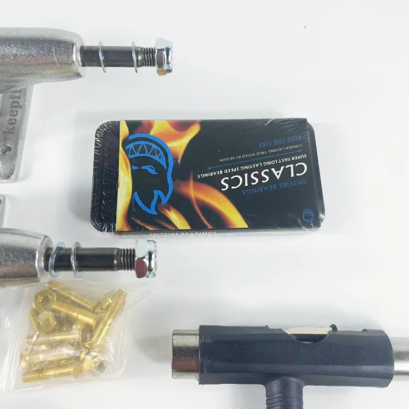 스케이트보드 부품 휠 베어링 T-툴 트럭 세트, 프로 모어 사이즈 139mm, 5.25 인치, 51mm, 52 53/54