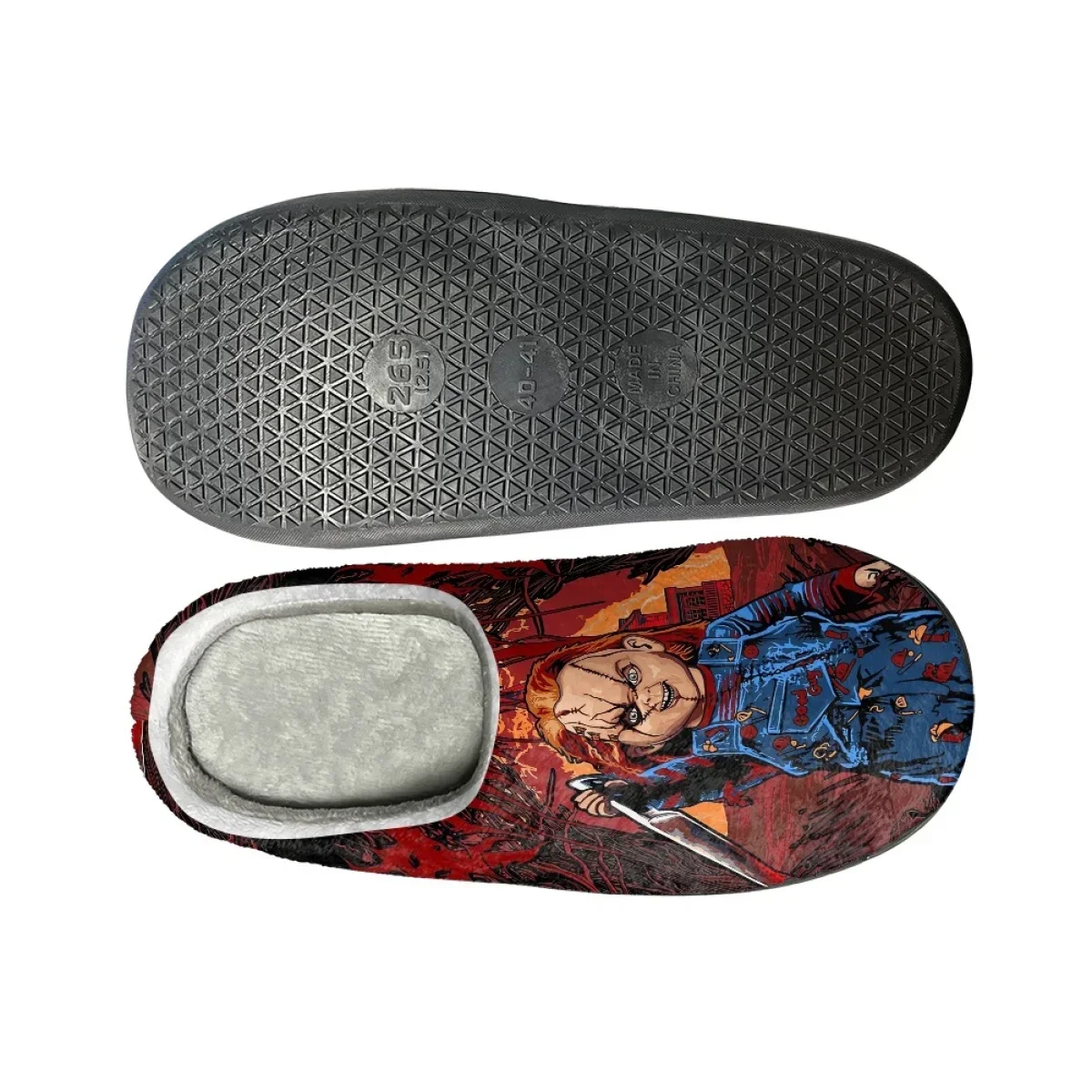 Horror Movie Design Floor Slippers Indoor Female Home Non-Slip Cotton Slippers Dropshipping Winter Casual Men's Flats Footwear