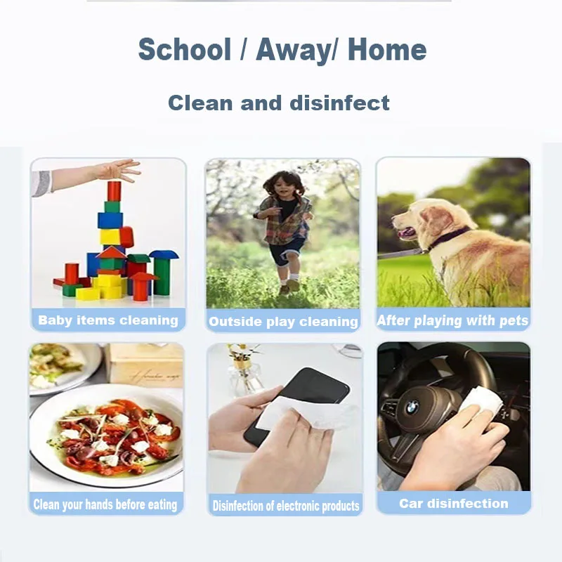 80 PCS-75% Alcohol Wipes Portable Sanitizing Solution Effective Disinfection Pet wipes Antiviral Protection for On-The-Go alcohol wipes