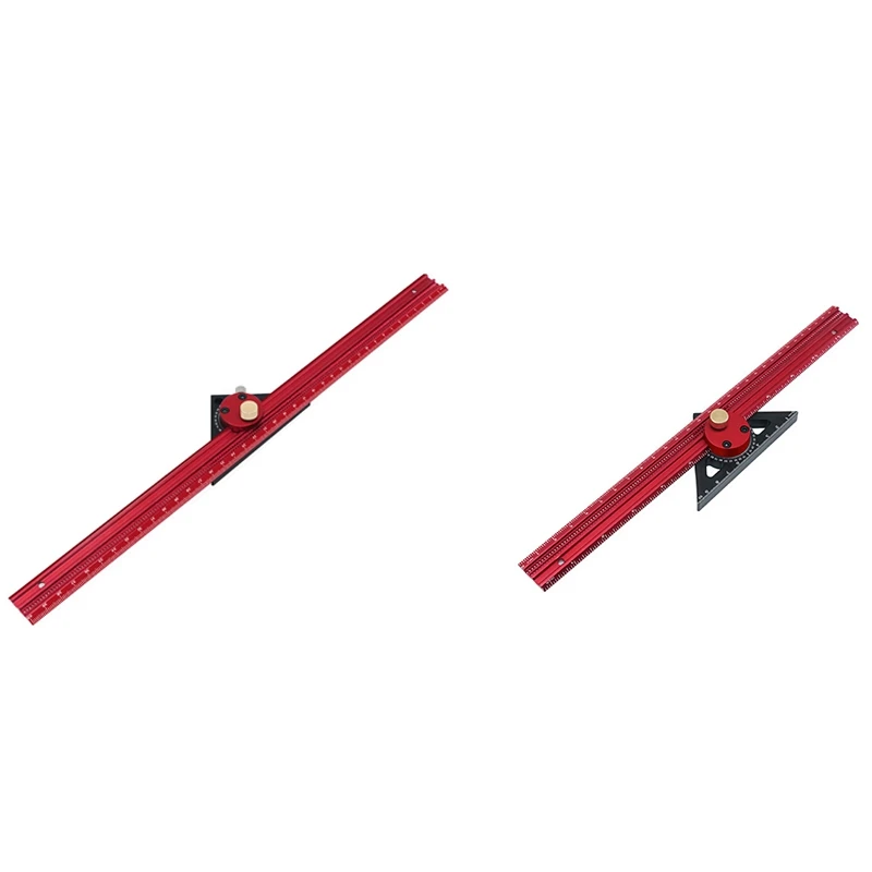 

Precision Scribe Ruler Aluminum T-Type Line Drawing Hole Ruler Woodworking Square Layout Marking Gauge