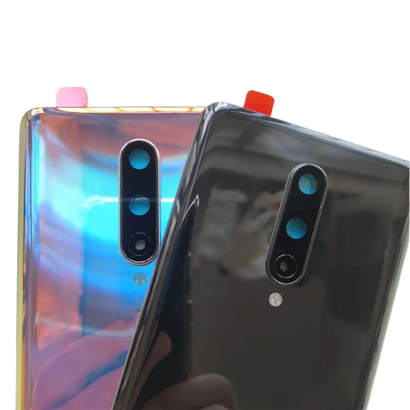 Oneplus 8용 후면 유리 커버 배터리 커버 Oneplus8 1+8용 후면 유리 도어 하우징 케이스 렌즈 포함 배터리 커버